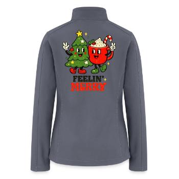 Feelin’ Merry - Women’s Soft Shell Jacket - gray - Back