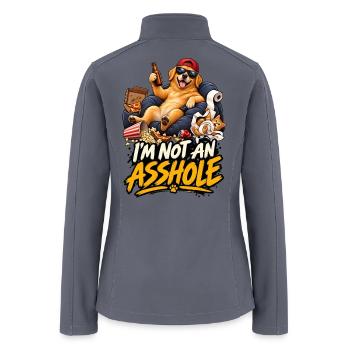 im not an asshole - Women’s Soft Shell Jacket - gray - Back