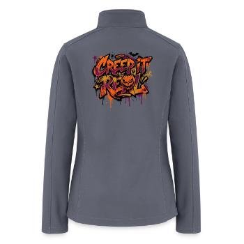 Creep It Real Graffiti Halloween - Women’s Soft Shell Jacket - gray - Back
