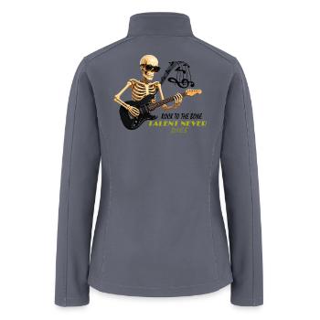 Rock To The Bone Skeleton Guitarist  - Women’s Soft Shell Jacket - gray - Back