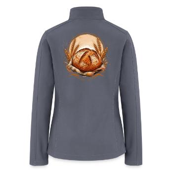 Artisan Sourdough Baker Rustic - Women’s Soft Shell Jacket - gray - Back