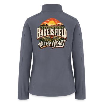 Bakersfield Has My Heart - Women’s Soft Shell Jacket - gray - Back