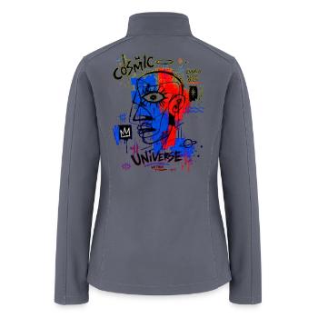 Cosmic Universe Abstract Graffiti Streetwear T-Shi - Women’s Soft Shell Jacket - gray - Back