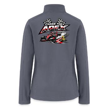 Chase the Apex Racing Graphic - Women’s Soft Shell Jacket - gray - Back
