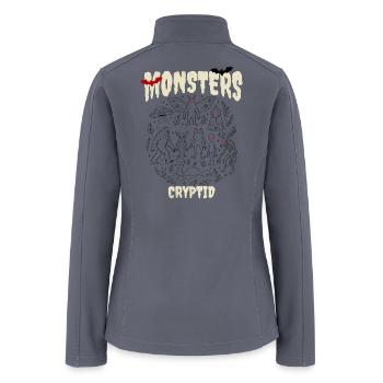Cryptid Monster Circle Tee - Women’s Soft Shell Jacket - gray - Back