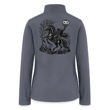 Pumpkin Head Rider Night Ride - Women’s Soft Shell Jacket - gray - Back