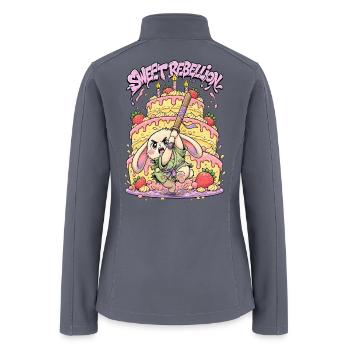 Sweet Rebellion Bunny Cake - Women’s Soft Shell Jacket - gray - Back