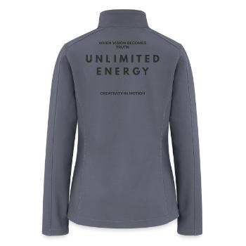 Fuel Your Fire – Unlimited Energy - Women’s Soft Shell Jacket - gray - Back