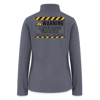 Warning Scream at Screen Football Matches - Women’s Soft Shell Jacket - gray - Back