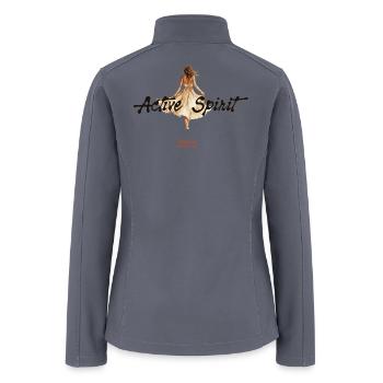 Active Spirit Dance Illustration - Women’s Soft Shell Jacket - gray - Back