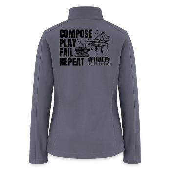 Pianist Daily Routine - Women’s Soft Shell Jacket - gray - Back