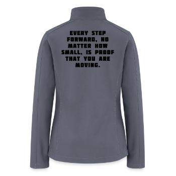 Every step forward, no matter how small - Women’s Soft Shell Jacket - gray - Back