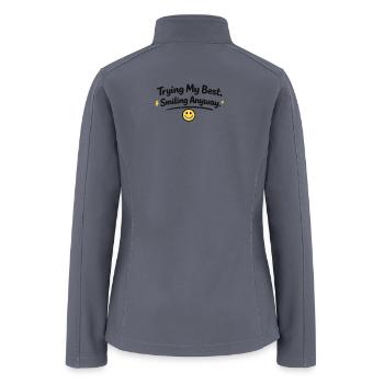 Funny motivational quote - Women’s Soft Shell Jacket - gray - Back