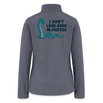 I Don’t Look Good In Photos Loch Ness Monster - Women’s Soft Shell Jacket - gray - Back