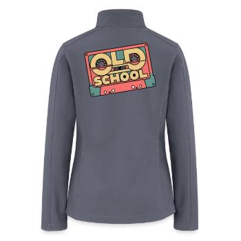 Retro Revival: Old School Cassette Tape - Women’s Soft Shell Jacket - gray - Back