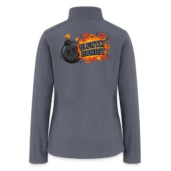 Bluntly Honest Bomb Graphic - Women’s Soft Shell Jacket - gray - Back