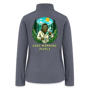 Sasquatch The Morning Person - Women’s Soft Shell Jacket - gray - Back