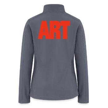 Bold Red ART Typography - Women’s Soft Shell Jacket - gray - Back