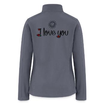 I love you - Women’s Soft Shell Jacket - gray - Back