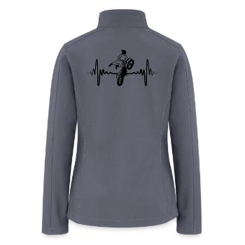 Motocross Heartbeat - Women’s Soft Shell Jacket - gray - Back