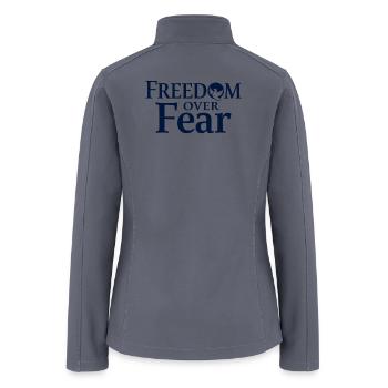 Freedom Over Fear Peace & Freedom - Women’s Soft Shell Jacket - gray - Back