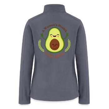 A women's health is her capital Design - Women’s Soft Shell Jacket - gray - Back