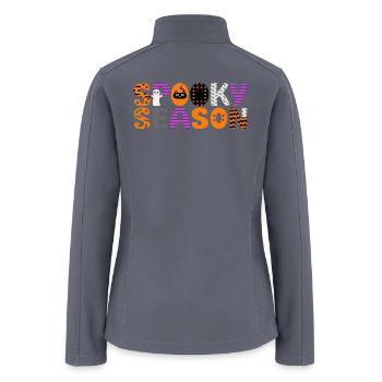 Spooky Season Letter Art - Women’s Soft Shell Jacket - gray - Back