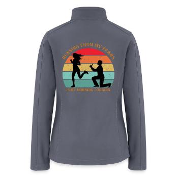 Running away from my fears - Women’s Soft Shell Jacket - gray - Back