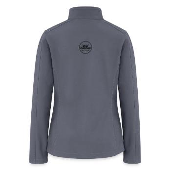 Stay Curious Circular Stamp - Women’s Soft Shell Jacket - gray - Back