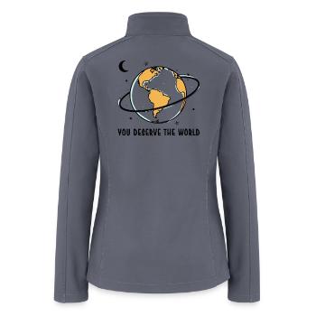Globe Orbit Neon Swoosh - Women’s Soft Shell Jacket - gray - Back