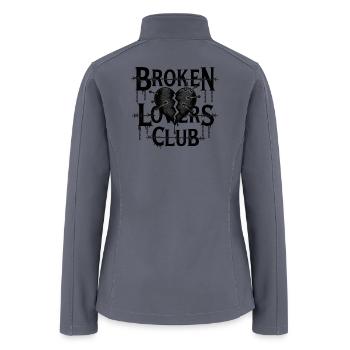 Broken Heart in Barbed Wire - Women’s Soft Shell Jacket - gray - Back