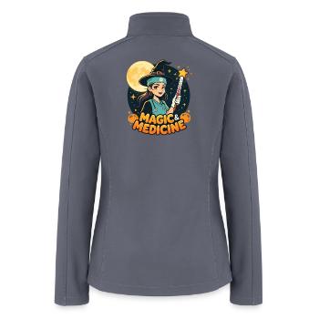 Magic & Medicine – Halloween Nurse & Medical Staff - Women’s Soft Shell Jacket - gray - Back