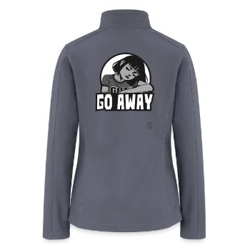 Sleepy Cartoon Girl: Go Away - Women’s Soft Shell Jacket - gray - Back