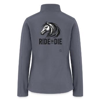 Ride or Die – Equestrian Spirit - Women’s Soft Shell Jacket - gray - Back