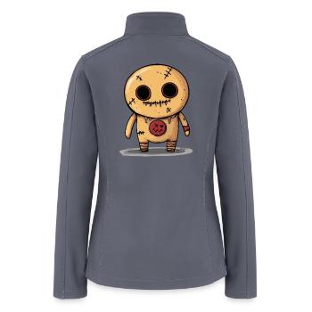 Creepy Voodoo Gingerbread Doll - Women’s Soft Shell Jacket - gray - Back