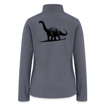 Giant Dino Brachiosaurus Dinosaur - Women’s Soft Shell Jacket - gray - Back