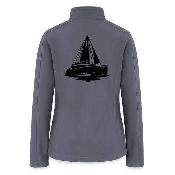 Sport Catamaran Large Sailing Boat With Sails - Women’s Soft Shell Jacket - gray - Back