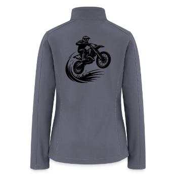 Hobby Motorsport Off-road Machine In Jump - Women’s Soft Shell Jacket - gray - Back
