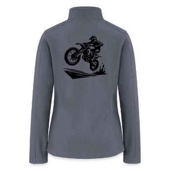 Jumping Motorsport Enduro Off-road Machine - Women’s Soft Shell Jacket - gray - Back