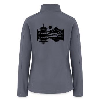Asian Sunset Japanese Landscape - Women’s Soft Shell Jacket - gray - Back
