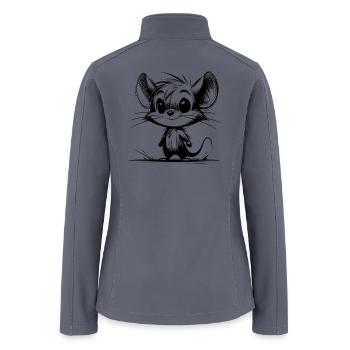 Cute Children's Baby Mouse - Women’s Soft Shell Jacket - gray - Back