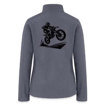 Motorsport Enduro Jumping Off-road Machine - Women’s Soft Shell Jacket - gray - Back
