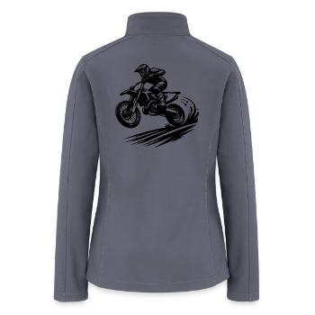 Hobby Motorsport Enduro Off-road Machine - Women’s Soft Shell Jacket - gray - Back