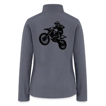 Enduro Hobby Motorsport Off-road Machine In The - Women’s Soft Shell Jacket - gray - Back