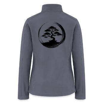 Elegant Bonsai Tree In The Sunset - Women’s Soft Shell Jacket - gray - Back