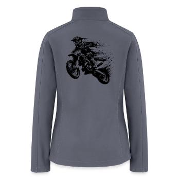 Motorsport Hobby Off-road Machine In Jump - Women’s Soft Shell Jacket - gray - Back