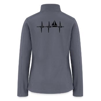 Heartbeat For Sailing Boats With Sails - Women’s Soft Shell Jacket - gray - Back