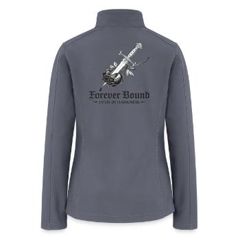 Sword and Rose Forever Bound Love Design - Women’s Soft Shell Jacket - gray - Back