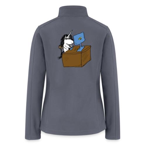 Kaede the Unicorn a the office - Women’s Soft Shell Jacket