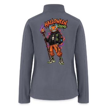Halloween Legend Pumpkin Head Streetwear - Women’s Soft Shell Jacket - gray - Back